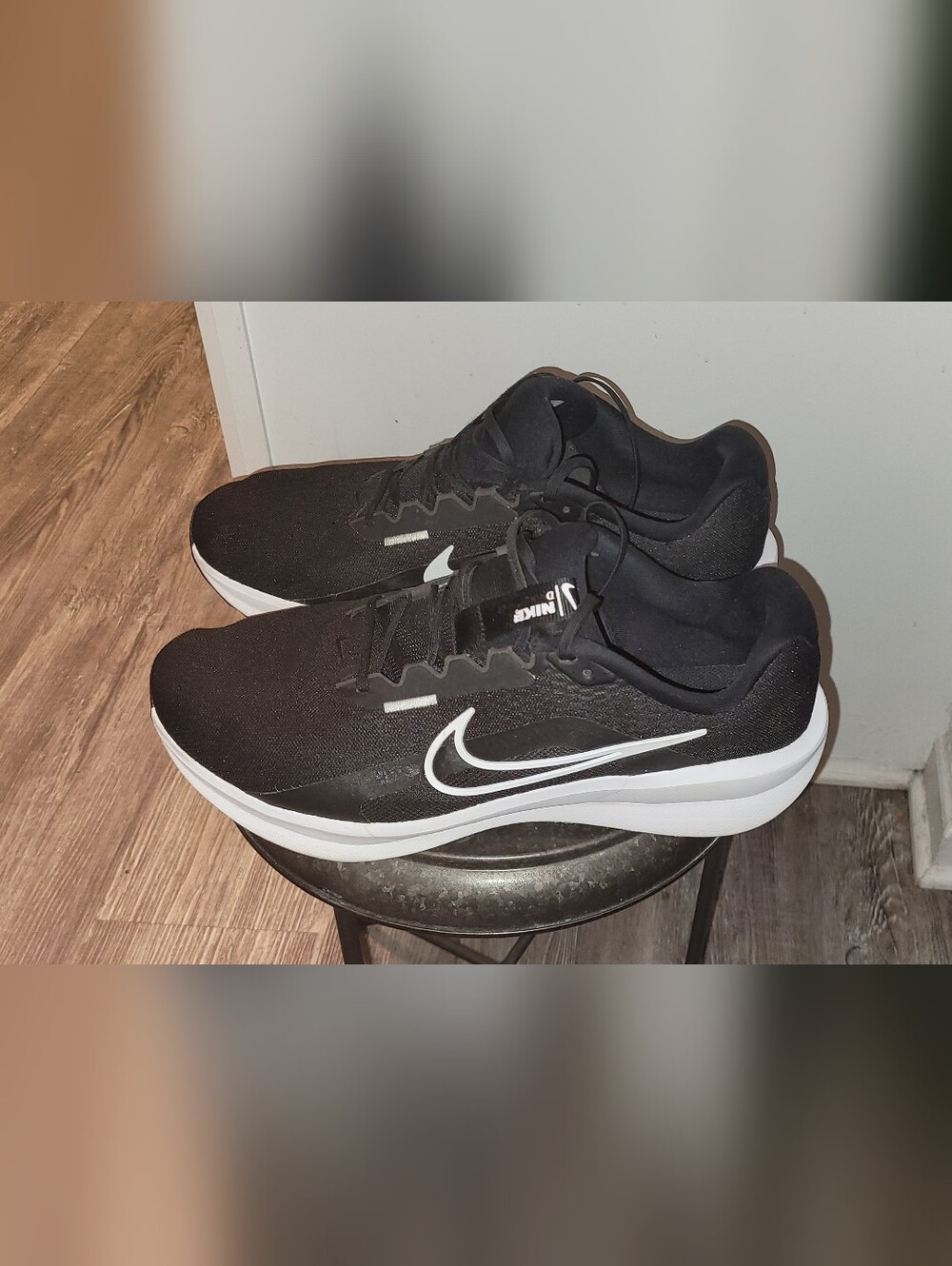 Nike Downshifter. Men’s 12W Black and White Athletic Running Shoes